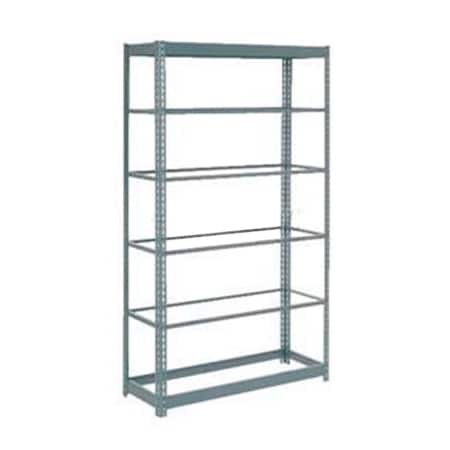 Global Industrial Heavy Duty Shelving 48W x 18D x 96H With 6 Shelves, No Deck, Gray B2296710